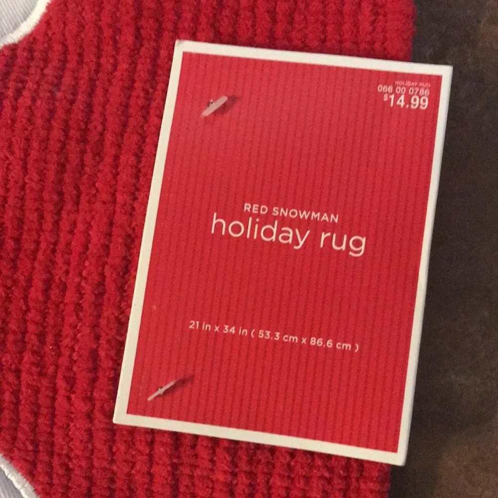 NWT Festive Snowman Holiday Rug
